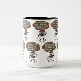 Ich mag mein Kaffeekorzio Zweifarbige Tasse