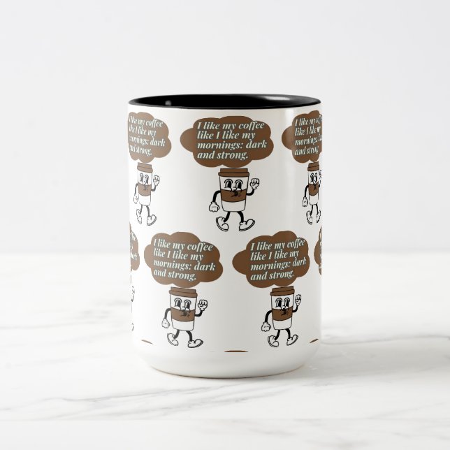 Ich mag mein Kaffeekorzio Zweifarbige Tasse (Mittel)