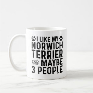 Ich mag mein Norwich Terrier und 3 Personen Kaffeetasse