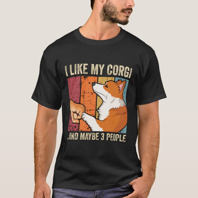 Ich mag mein walisisches Corgi T-Shirt (Vorderseite)