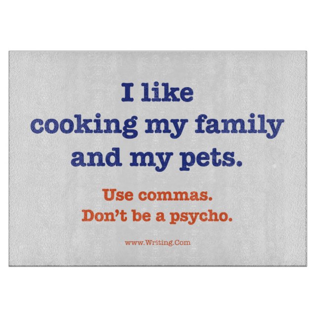 Ich mag meine Familie und meine Haustiere kochen Schneidebrett (Vorderseite)