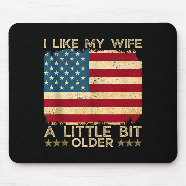 Ich mag meine Frau ein bisschen älter Lustiger Spr Mousepad (Vorne)
