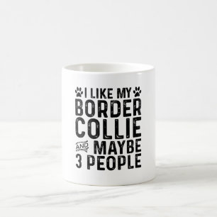 Ich mag meine Grenzkollie und 3 Personen Kaffeetasse