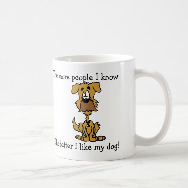 Ich mag meine HundeTasse Kaffeetasse (Rechts)