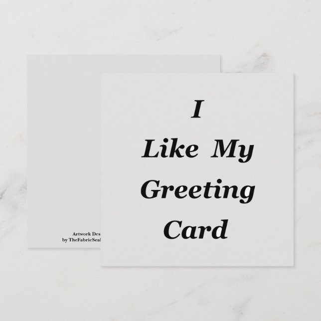 Ich mag meine karte (Vorne/Hinten)