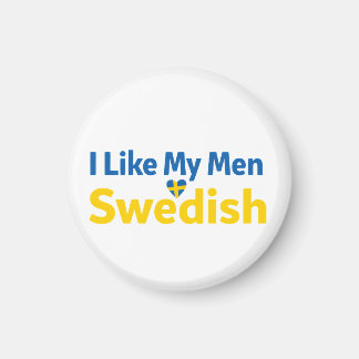 Ich mag meine Männer schwedisch Lustig Schweden Hu Magnet