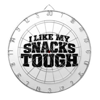 Ich mag meine Snacks zäh Lustiger Beef-Jerky-Spruc Dartscheibe