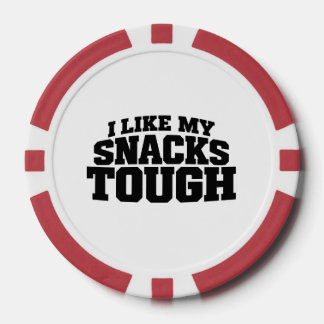 Ich mag meine Snacks zäh Lustiger Beef-Jerky-Spruc Pokerchips