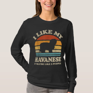 Ich mag meinen Havanese und vielleicht mögen 3 Leu T-Shirt