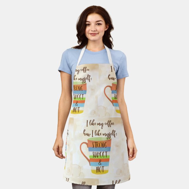 Ich mag meinen Kaffee Schürze (Getragen)