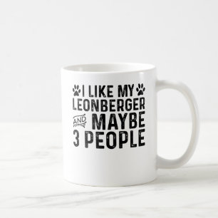 Ich mag meinen Leonberger und 3 Leute Kaffeetasse