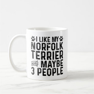 Ich mag meinen Norfolk Terrier und 3 Menschen Kaffeetasse