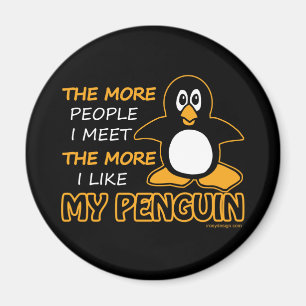 Ich mag meinen Pinguin Magnet