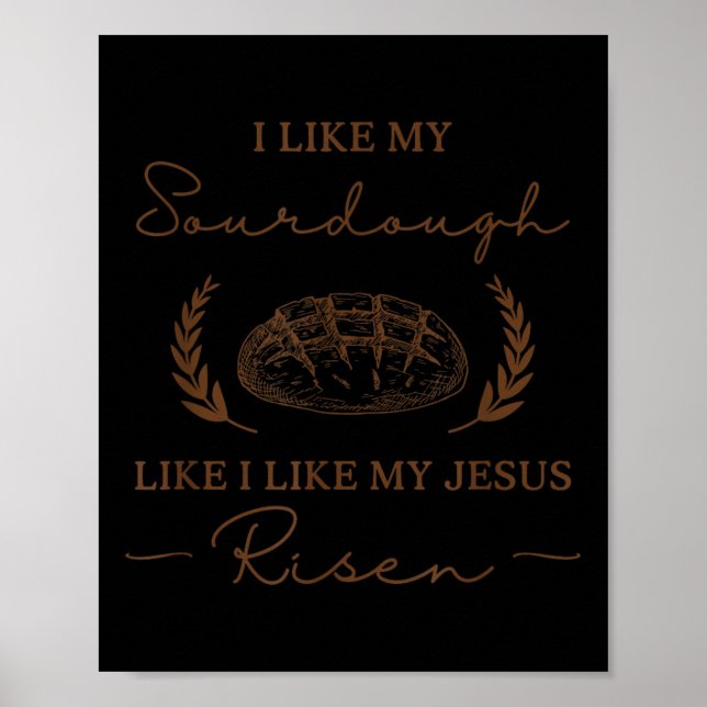 Ich mag meinen Quellcode wie mein Jesus Risen Spaß Poster (Vorne)