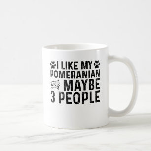 Ich mag meinen Spitz und 3 Leute Kaffeetasse