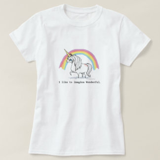 Ich mag mich der wunderbaren Einhorn-Frauen T-Shirt