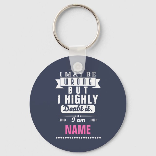 Ich mag mich irren, aber ich bezweifle es sehr schlüsselanhänger (Vorderseite)