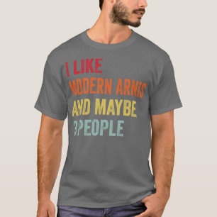 Ich mag moderne Tennis vielleicht 3 Personen T-Shirt
