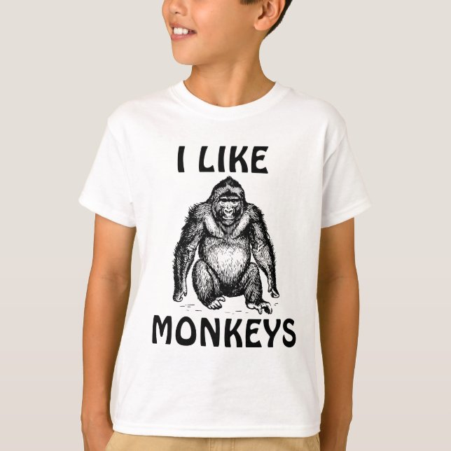 ICH MAG MONKEYS KIDS T - SHIRT (Vorderseite)