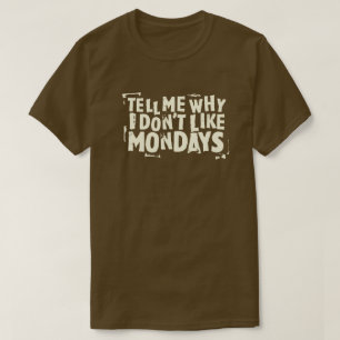 Ich mag montags (dunkel) Typografie-80er nicht gra T-Shirt