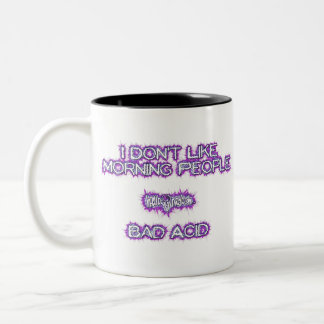 Ich mag Morgenmenschen nicht Zweifarbige Tasse