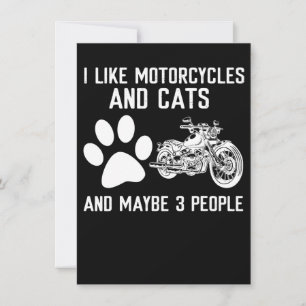 Ich mag Motorräder und Katzen Kunstgeschenk