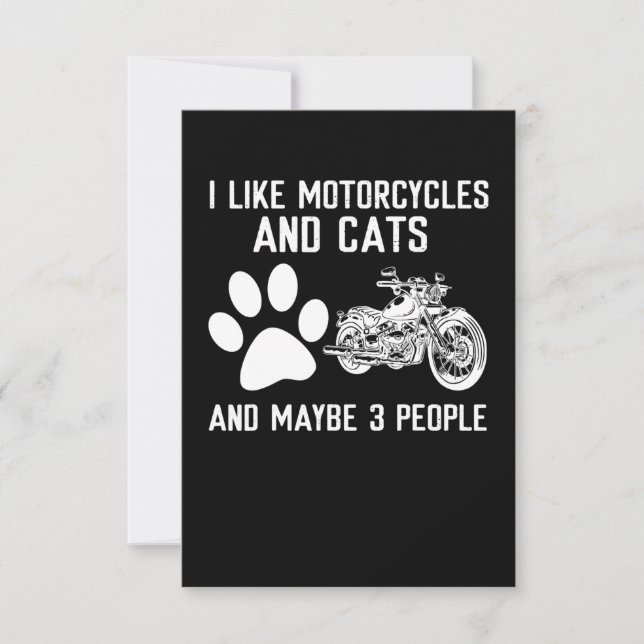 Ich mag Motorräder und Katzen Kunstgeschenk (Vorderseite)