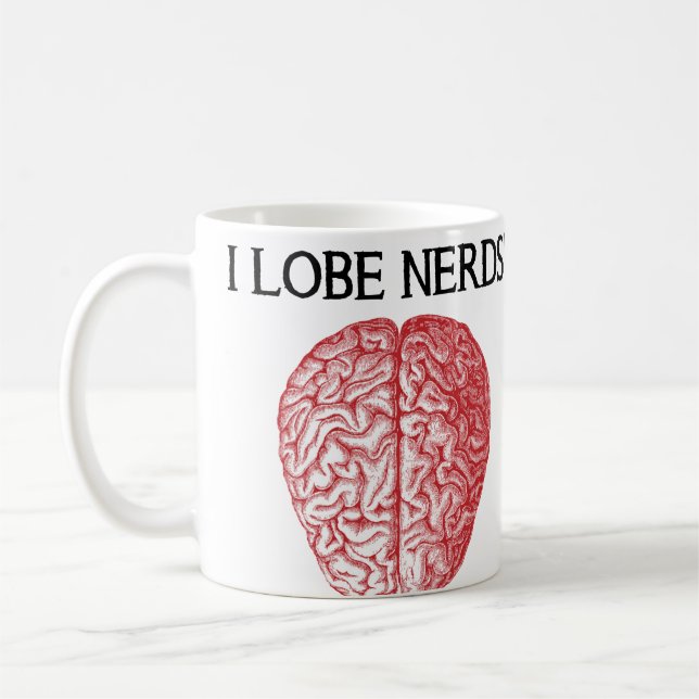 Ich mag Nerds Liebe Funny Mug oder Travel Mug Tasse (Links)