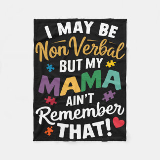 Ich mag nicht verbal sein, aber meine Mutter erinn Fleecedecke