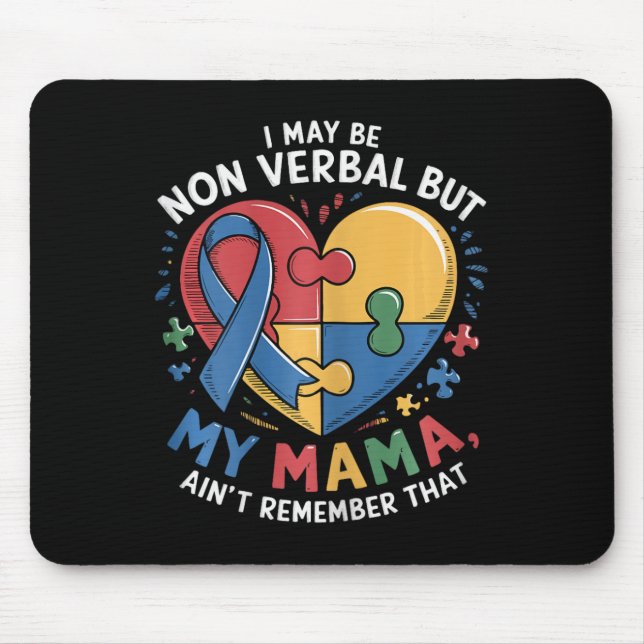 Ich mag nicht verbal sein, aber meine Mutter kann  Mousepad (Vorne)