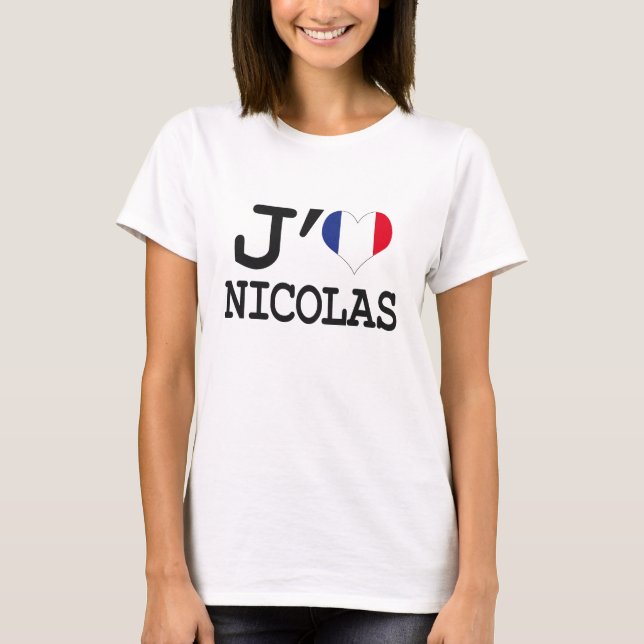 Ich mag Nicolas T-Shirt (Vorderseite)