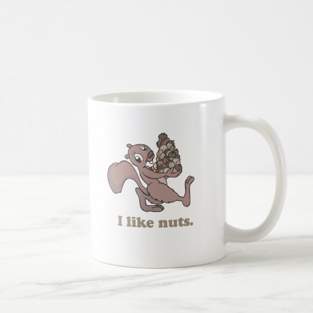 Ich mag Nüsse Kaffeetasse (Rechts)