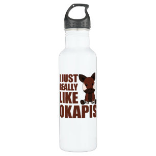 Ich mag Okapis Niedliches Okapi Edelstahlflasche