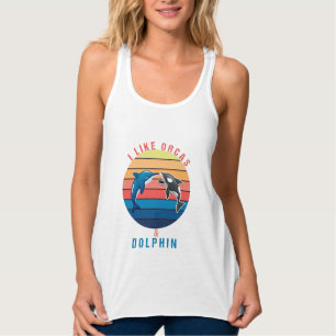Ich mag Orcas und Delphin Tank Top