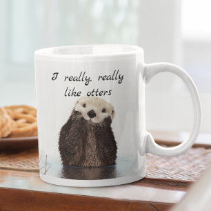 Ich mag Otters Süße Tier wirklich Kaffeetasse