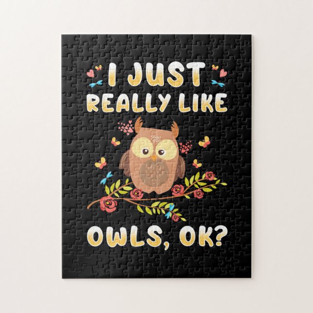 Ich mag Owls einfach so. Puzzle (Vertikal)
