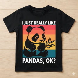 Ich mag Pandas einfach wirklich ok – Süßer Retro P T-Shirt