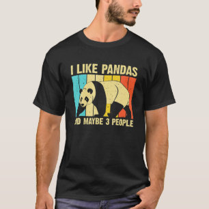 Ich mag Pandas und vielleicht 3 Leute, Panda Bär d T-Shirt