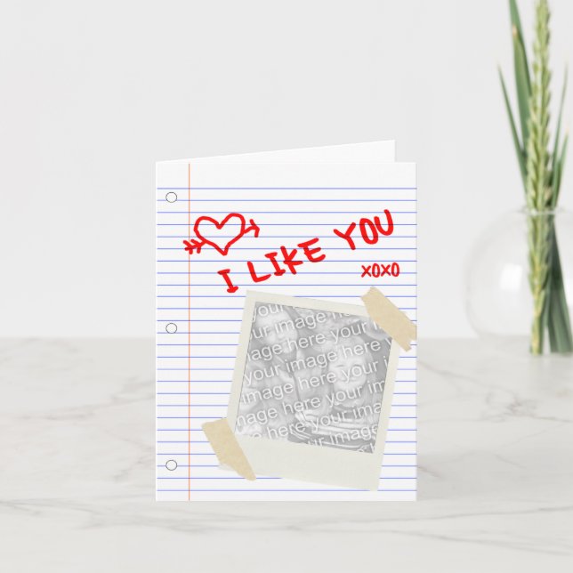 Ich mag Papier Feiertagskarte (Vorderseite)