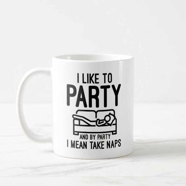 Ich mag Party Kaffeetasse (Links)