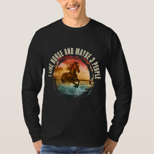 Ich mag Pferd und kann 3 Personen T-Shirt
