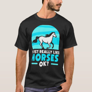 Ich mag Pferde gerne Pferdereiten T-Shirt