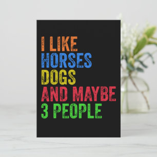 Ich mag Pferde Hunde und vielleicht 3 Leute Einladung