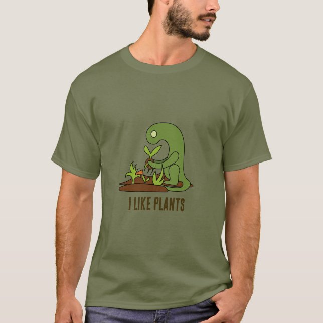 Ich mag Pflanze T-Shirt (Vorderseite)