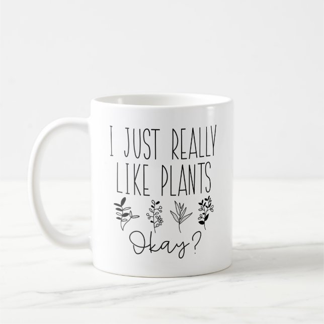 Ich mag Pflanze wirklich gut Kaffeetasse (Links)