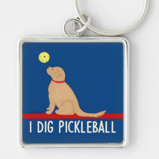 Ich mag Pickleball Golden Retriever Schlüsselanhän Schlüsselanhänger