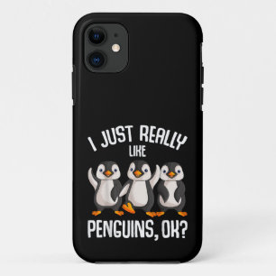 Ich mag Pinguine Kinder Mädchen Jungen Frauen P Case-Mate iPhone Hülle