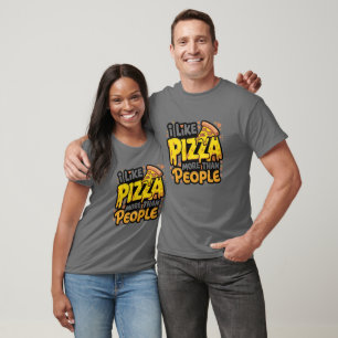 Ich mag Pizza lieber als Shirt von Leuten   Funny 