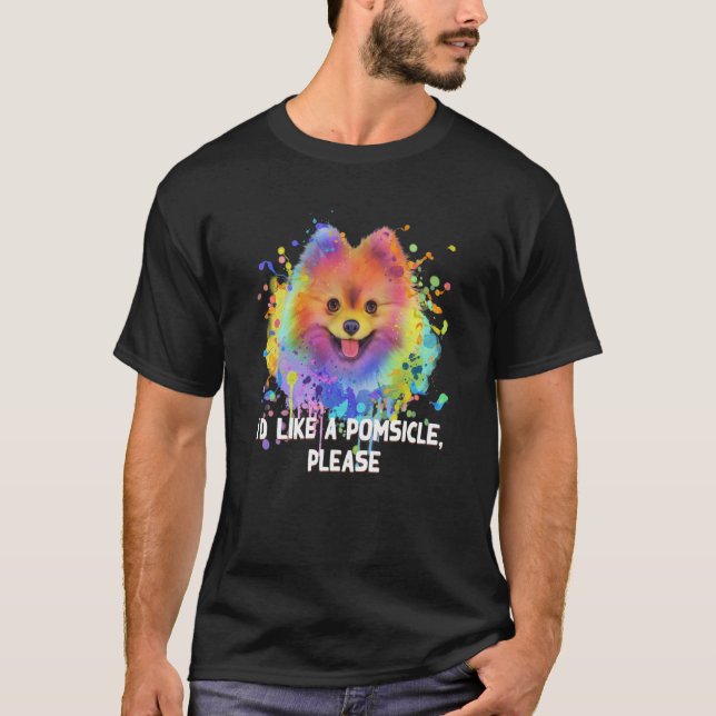 Ich mag Pomsicle Bitte Spitz Spaß Pom Pom T-Shirt (Vorderseite)