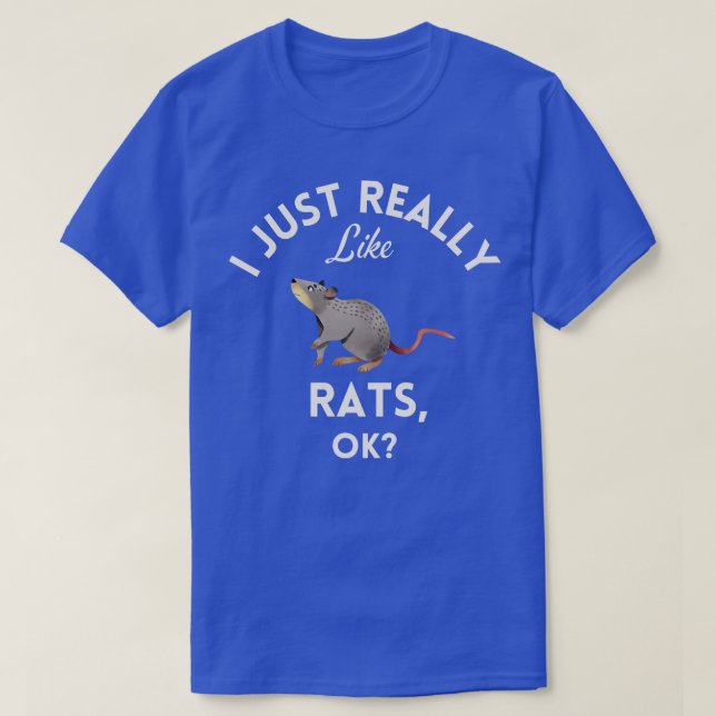 Ich mag Rats Ok einfach nur T-Shirt (Design vorne)